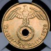 5 пфеннигов 1938 (Германия) (в слабе) D