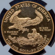 50 долларов 1986 "Семейство орлов" (США) (в слабе) W