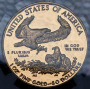 50 долларов 1986 "Семейство орлов" (США) (в слабе)