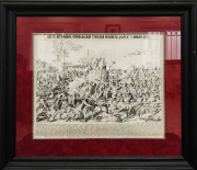 Литография "Взятие штурмом первоклассной турецкой крепости Карса 6 ноября 1877 года"