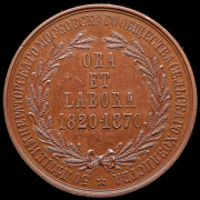 Медаль 1870 "50-летие императорского московского общества сельского хозяйства" 