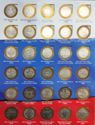 Набор 2015 "Памятные биметаллические десятирублевые монеты России" (в п/у)