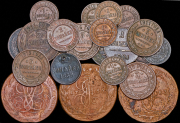 Набор из 22 медных монет