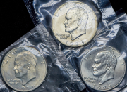 Набор из 3 сер монет 1 доллар 1971-1974 (США) (в запайках)  S