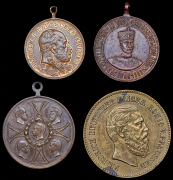 Набор из 4 медалей и жетонов "Кайзеры" (Пруссия) 