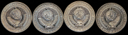 Набор из 4 монет Рубль 1982-1985