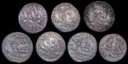Набор из 7 монет 3 гроша (Сигизмунд III)