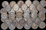 Набор из 91 сер. монеты 10 и 20 копеек (РСФСР, СССР)