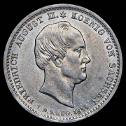 1/6 талера 1854 "Смерть Короля Фридриха Августа II" (Саксония)