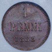 1 пенни 1883 (Финляндия) (в слабе)