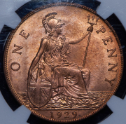 1 пенни 1929 (Великобритания) (в слабе)