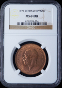 1 пенни 1929 (Великобритания) (в слабе)