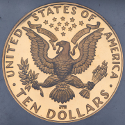 10 долларов 1984 "Олимпиада" (США)  (в слабе) W