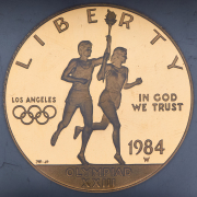 10 долларов 1984 "Олимпиада" (США)  (в слабе) W
