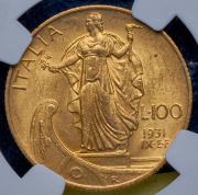 100 лир 1931 (Италия) (в слабе) R
