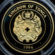 100 паанга 1994 "Вымирающие виды: Игуана" (Тонга)