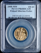 100 злотых 2008 "Сибирские ссыльные" (Польша) (в слабе)
