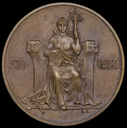 2 кроны "1000 лет Парламенту Исландии" 1930 (Исландия)