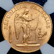 20 франков 1877 (Франция) (в слабе) A