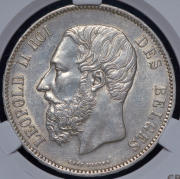 5 франков 1873 (Бельгия) (в слабе)