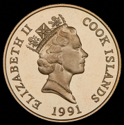 50 долларов 1991 "Вымирающие виды - Коала" (Острова Кука)
