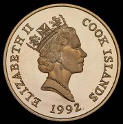 50 долларов 1992 "Вымирающие виды - Колибри" (Острова Кука)