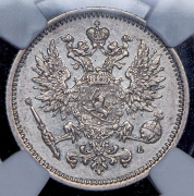 50 пенни 1891 (Финляндия) (в слабе) L