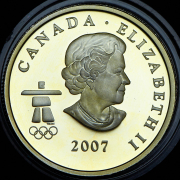 75 долларов 2007 "XXI зимние Олимпийские игры. Ванкувер 2010 - Гуси" (Канада)