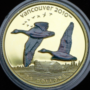 75 долларов 2007 "XXI зимние Олимпийские игры. Ванкувер 2010 - Гуси" (Канада)