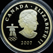 75 долларов 2007 "XXI зимние Олимпийские игры  Ванкувер 2010 - Гуси" (Канада)