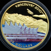 75 долларов 2008 "XXI зимние Олимпийские игры  Ванкувер 2010 - Канада-Плейс" (Канада)