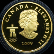 75 долларов 2009 "XXI зимние Олимпийские игры  Лось" (Канада)
