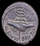 Денарий. Альбин Брути.Рим республика