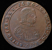 Медаль "Строительство крепости Шарлеруа" 1667 (Испанские Нидерланды)