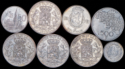 Набор из 14 монет 1853-1980 (Бельгия)