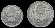 Набор из 2 монет 10 и 20 сентаво 1929 (Острова Сан-Томе и Принсипи)