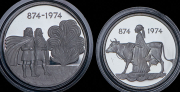 Набор из 2 сер. монет 1974 (Исландия)