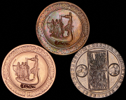 Набор из 3 медалей "Радиоэлектронная (телевизионная) промышленность Украинской ССР"