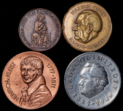 Набор из 4 медалей "Видные политические и общественные личности Европы" (Германия)