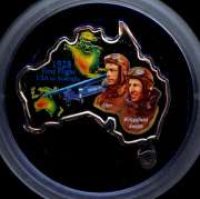 Набор из 4 сер  монет 1 доллар 2003 "Пионеры авиации" (Тувалу) (в п/у)