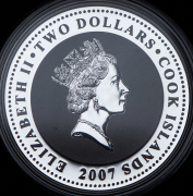 Набор из 4 сер  монет 2 доллара 2007 "Шерлок Холмс" (Острова Кука) (в п/у)