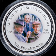 Набор из 4 сер  монет 2 доллара 2007 "Шерлок Холмс" (Острова Кука) (в п/у)