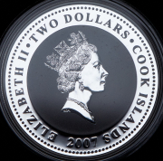 Набор из 4 сер  монет 2 доллара 2007 "Шерлок Холмс" (Острова Кука) (в п/у)