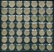 Набор из 49 монет 15, 20 копеек 1931-1983