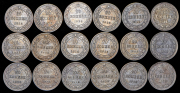 Набор из 50 сер. монет 10, 20 копеек (РСФСР, СССР)