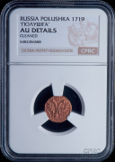 Полушка 1719 (в слабе)