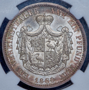 Талер 1868 (Рейсс-Грейц) (в слабе)