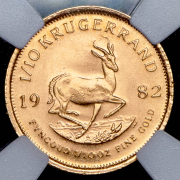 1/10 крюгерранда 1982 (ЮАР) (в слабе)