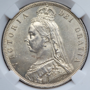 1/2 кроны 1887 (Великобритания) (в слабе)