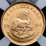 1/4 крюгерранда 1984 (ЮАР) (в слабе)